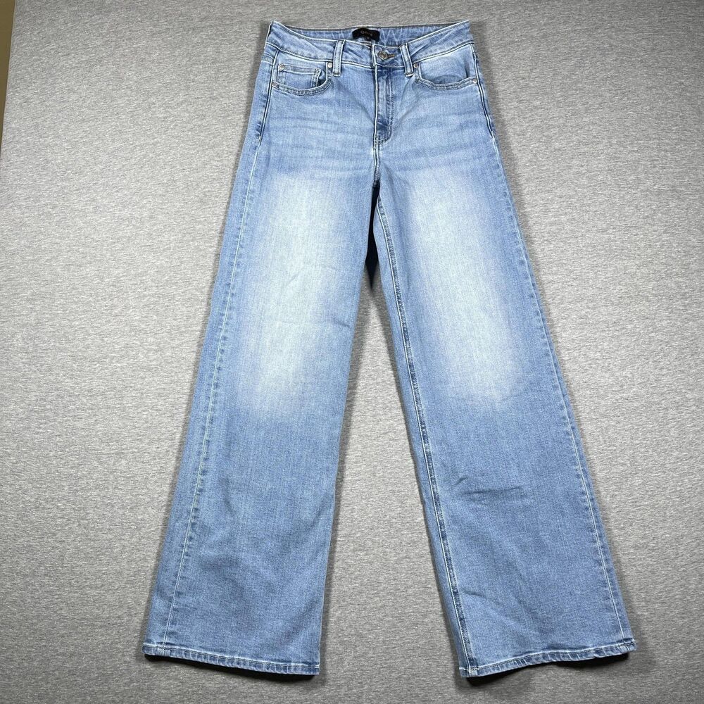 Quince Jeans Womens 27 Blue Wide-Leg Relaxed Fit Light Wash Denim